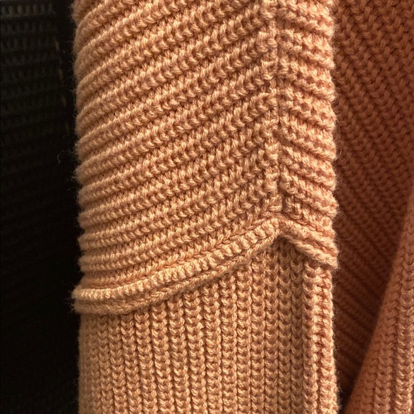 ATM Anthony Thomas Melillo Sweater V-Neck Relaxed Cashmere Cotton Peach Large - Picture 6 of 10